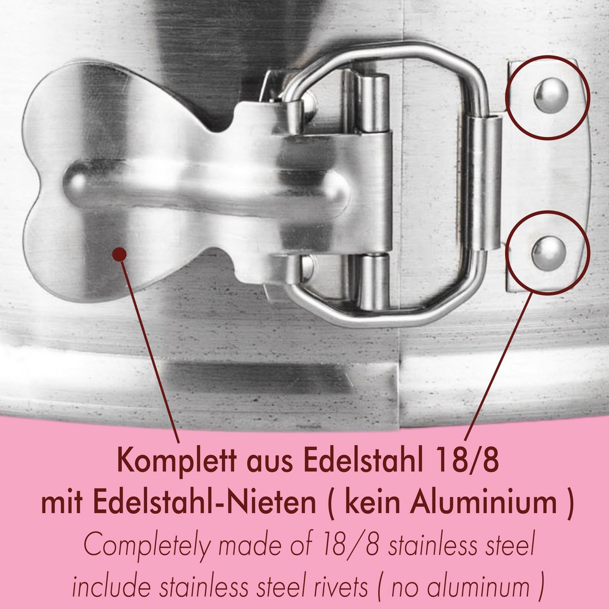 Set mit 2 Springformen Edelstahl Backform unbeschichtet PFAS-frei