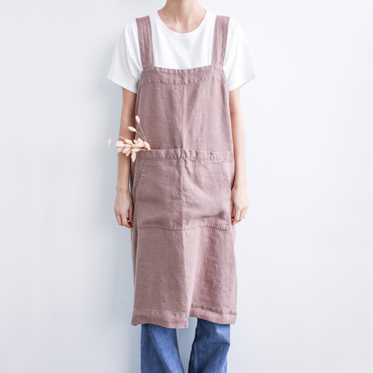 Tablier chasuble en lin Ashes of Roses