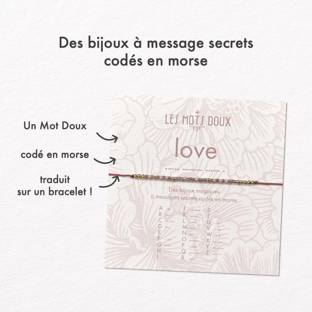 Morsecode armband: liefde