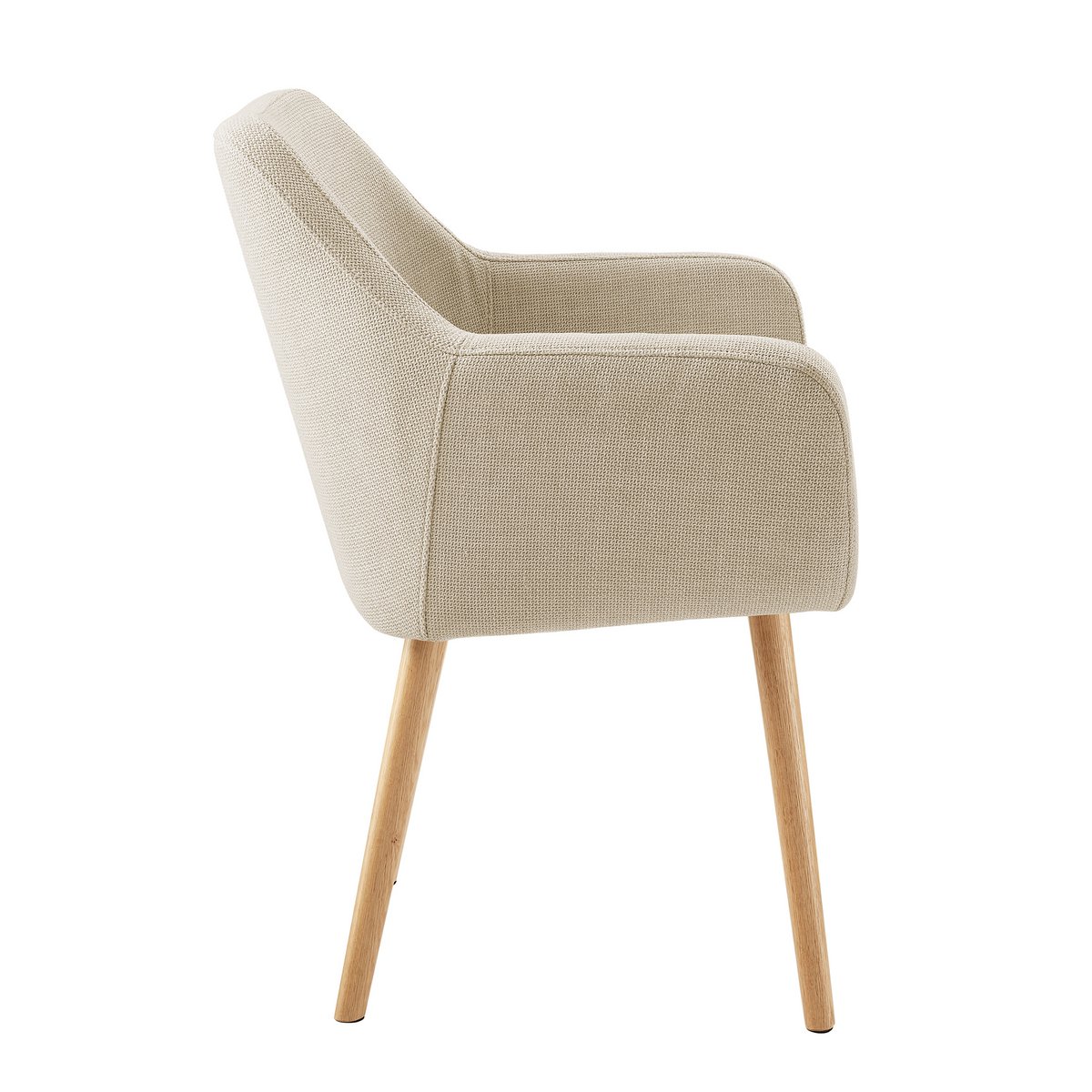 Armlehnstuhl Strukturstoff Beige