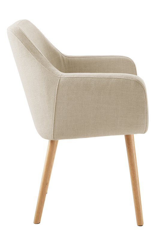 Armlehnstuhl Strukturstoff Beige