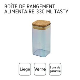 Caja de cristal con tapa 330 ml Tasty Green