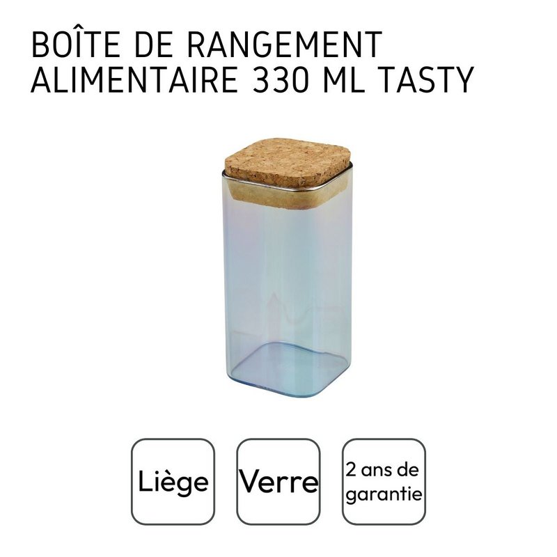 Caja de cristal con tapa 330 ml Tasty Green