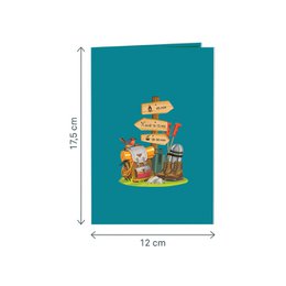 Mountain hut pop-up card