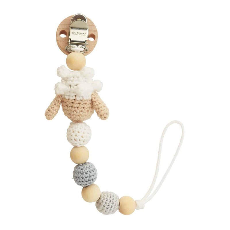 Catenella per ciuccio all'uncinetto pecora DOLLY