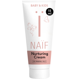 A nurturing, moisturizing cream for kids' skin. Contains natural ingredients like shea butter and vitamin E to gently hydrate and nourish.