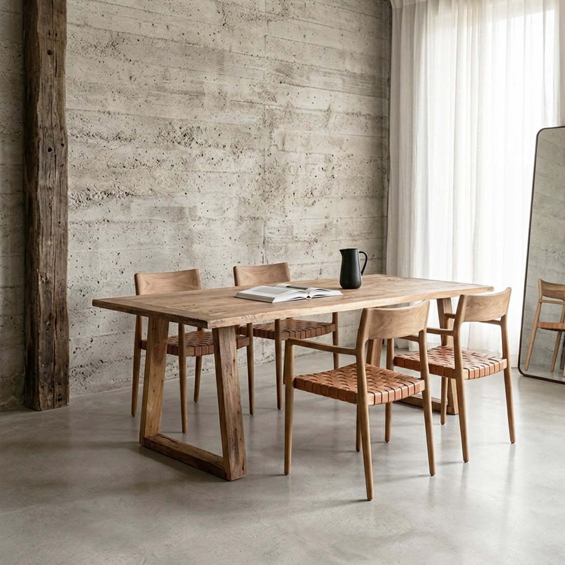 Farmwood dining table - FSC recycled wood