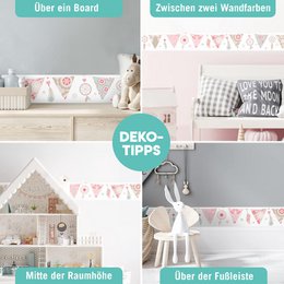 Rand "Dream Catcher & Wimpel" Roze/Mint/Beige