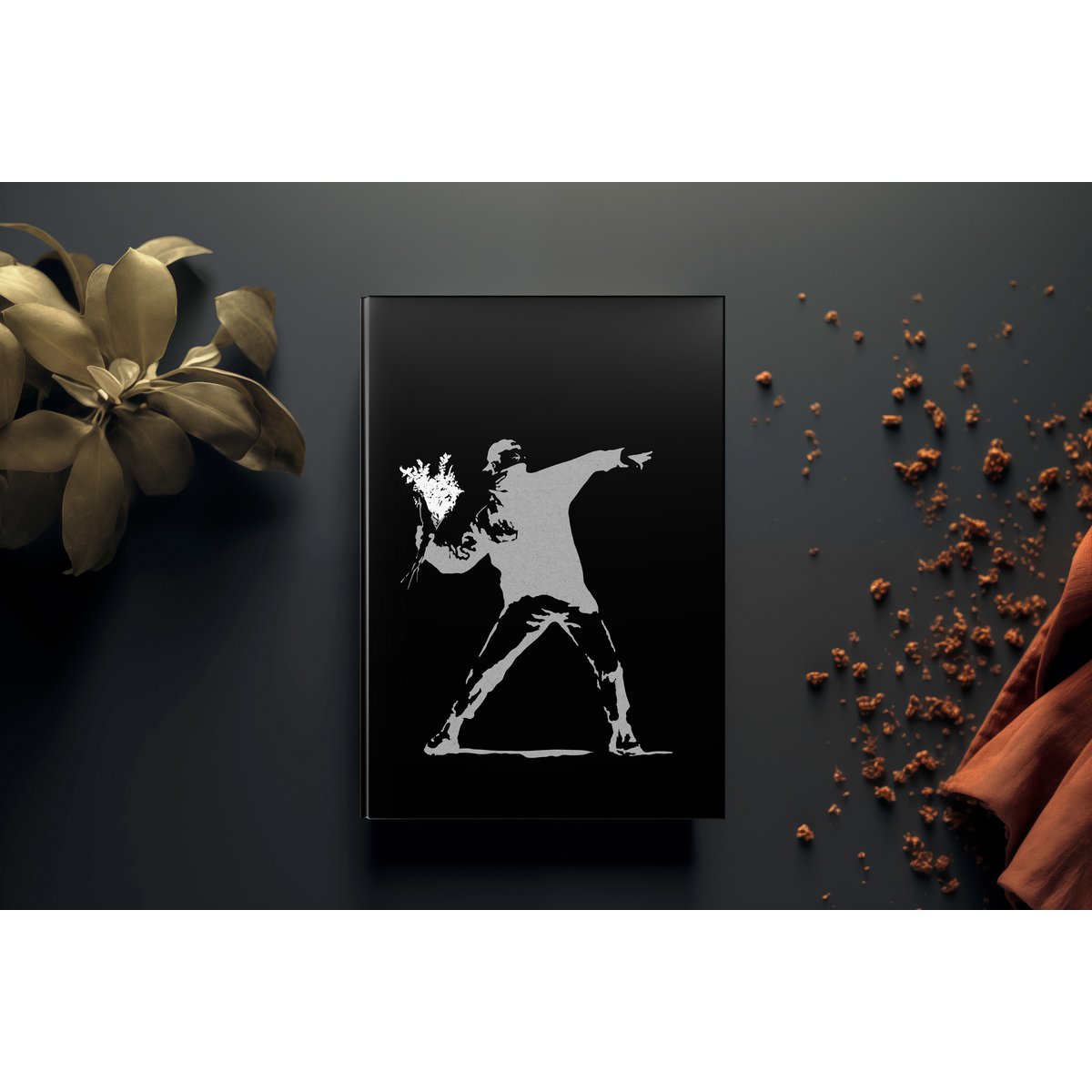 Carnet Banksy A5/A6 - Le lanceur de fleurs