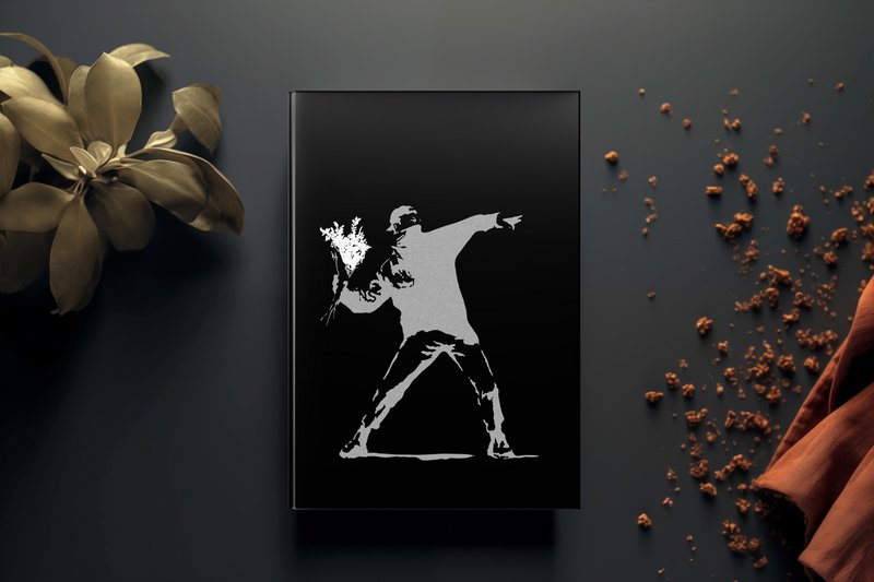 Carnet Banksy A5/A6 - Le lanceur de fleurs