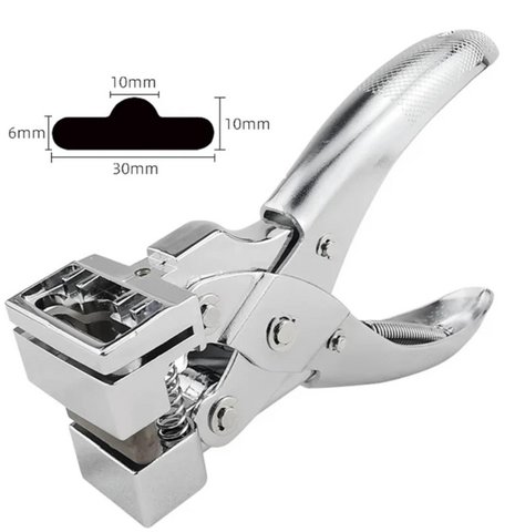 Kinky Plezier - VD062 - T -vormige tangen/perforator - 6x10x30 mm - 1 stuk