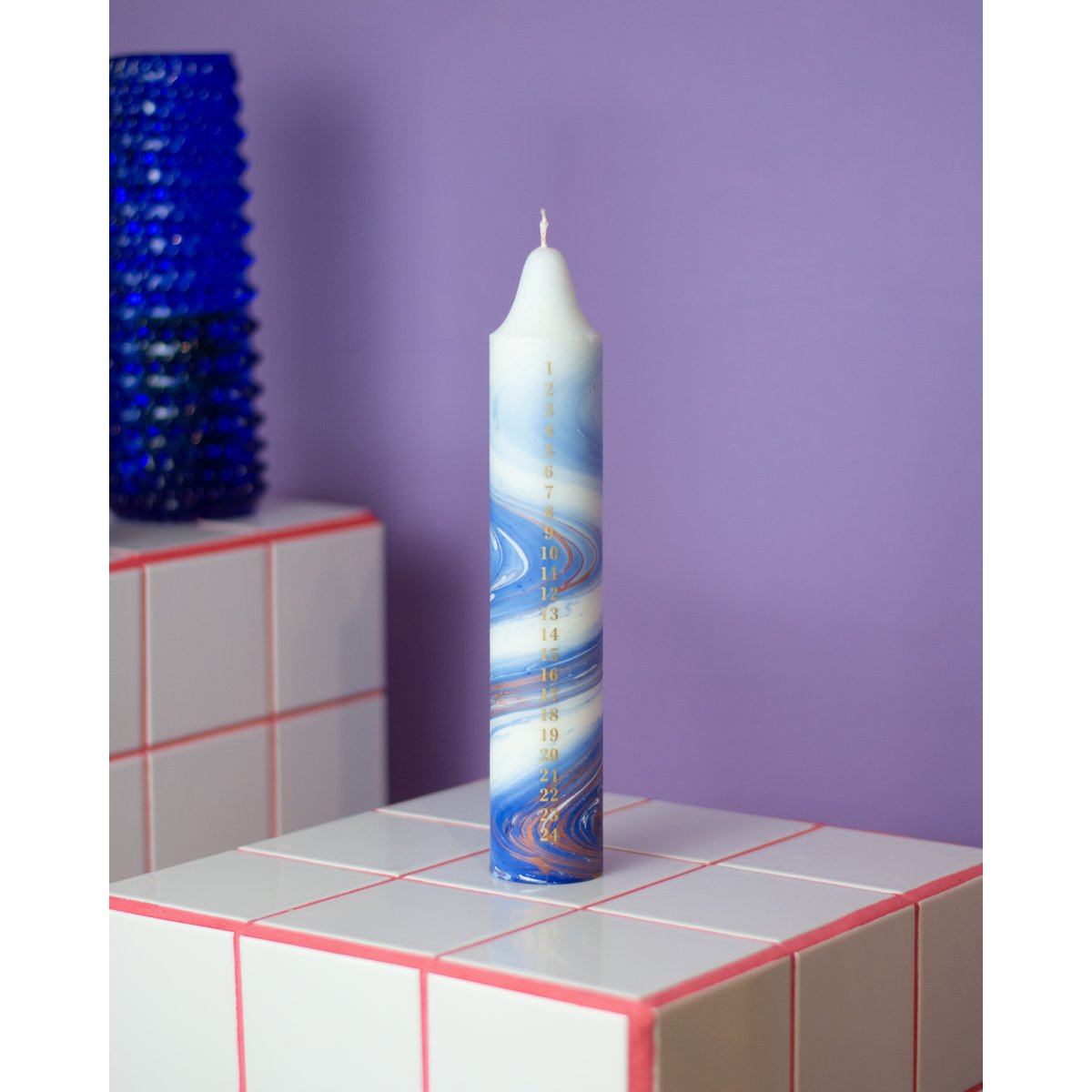 Adventskerze Pastell, Weihnachtskalender