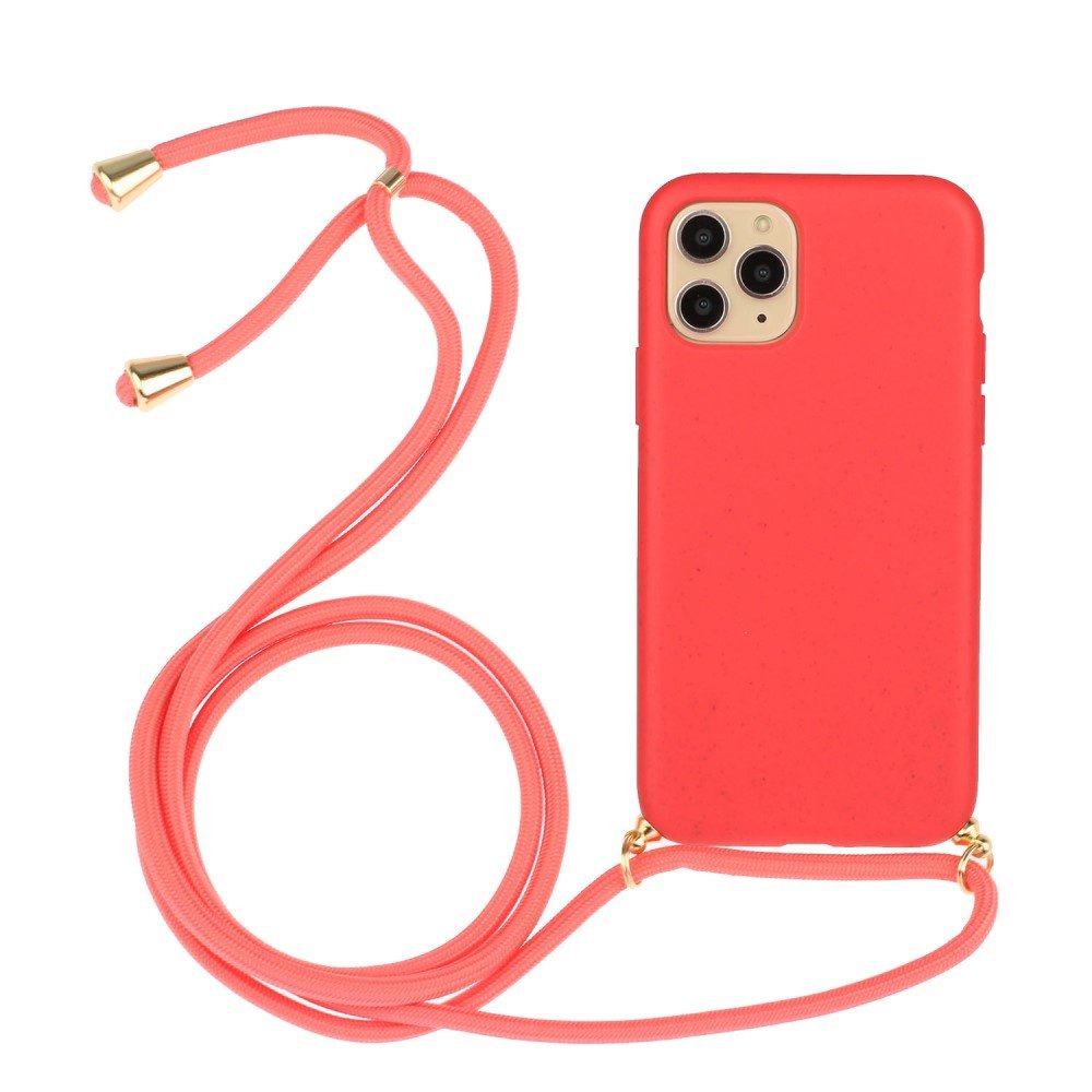 Lunso - Funda trasera con cable - iPhone 11 Pro - Rojo