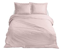 100% bomuld Satin Dynebetræk Sæt Blush