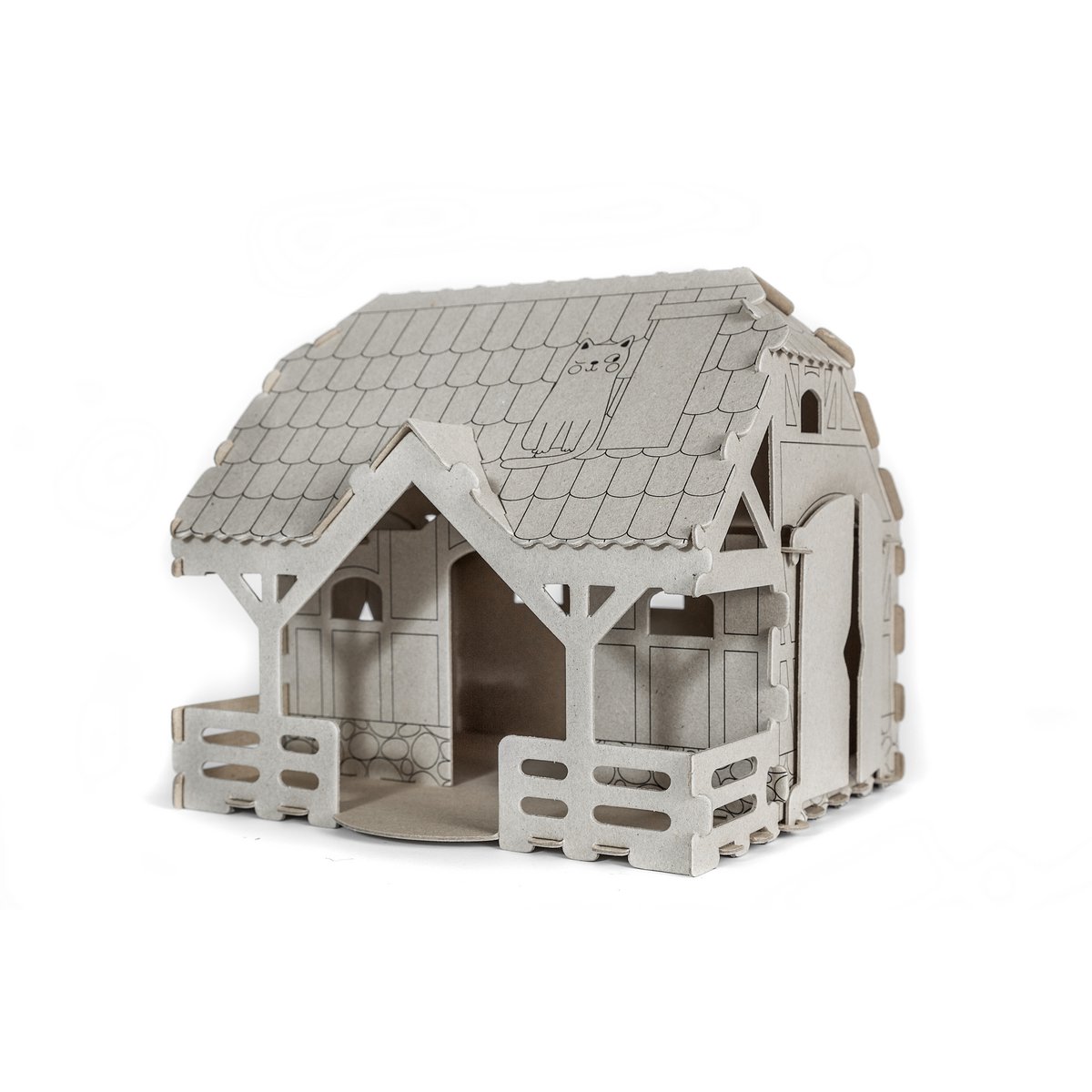 House Farm 3 D constructeur en carton, 5+, DIY, cadeau pour enfants, ensemble de coloriage