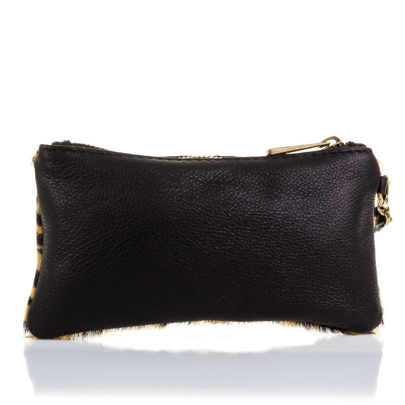 Firenze Artegiani. Mattarello Bolso de mano Mujer.Piel auténtica Cavallino Leopardo Grande Dollaro