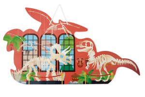Scratch Demo Puzzle: DEMO CONTOUR PUZZLE 2-seitig/DINO Skin&Bones 68x38x2.5cm, g