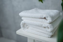 Hanf-Frottee-Handtuch 2er-Set in weißer Farbe