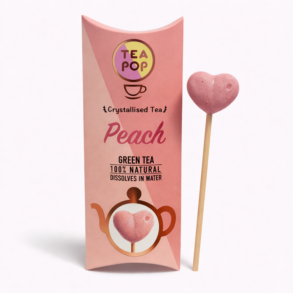 TEA-POP Tea-On-A-Stick | Peach | 20 Sticks Display Tray