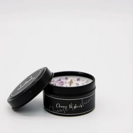 Quote candle in a tin - Choose to shine (small size)