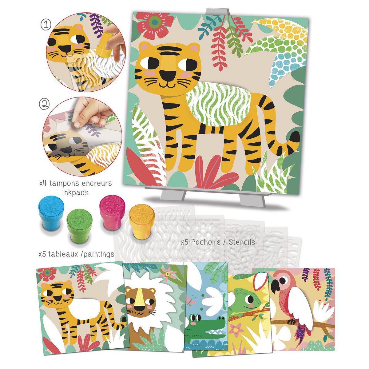 JUNGLE KLEURENPATROON STENCILS