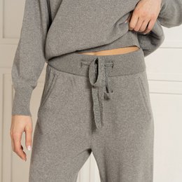 Women's 100% Merino Wide Leg Pants Helsinki Light Gray