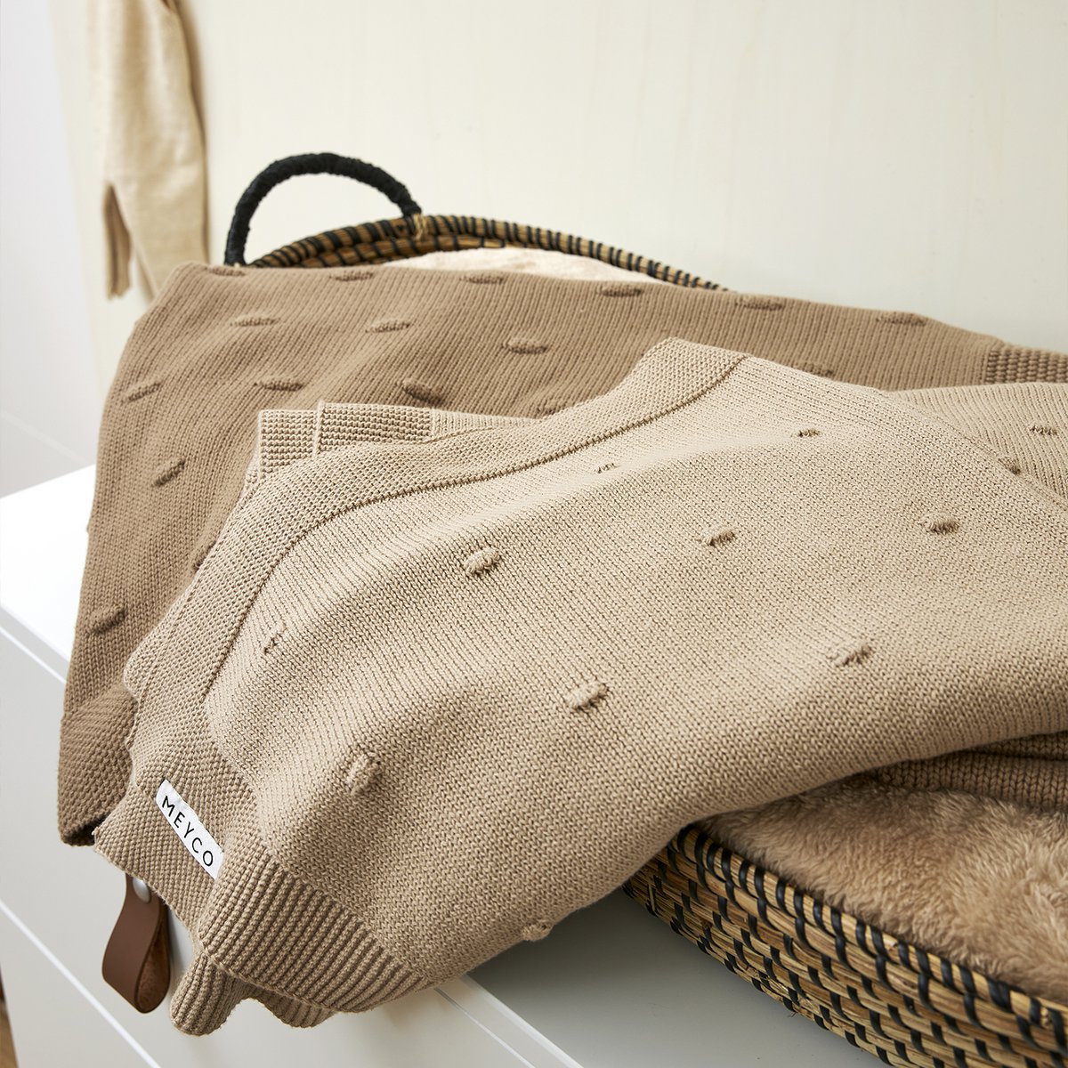 Deken Mini Noeuds Sable 100x150cm