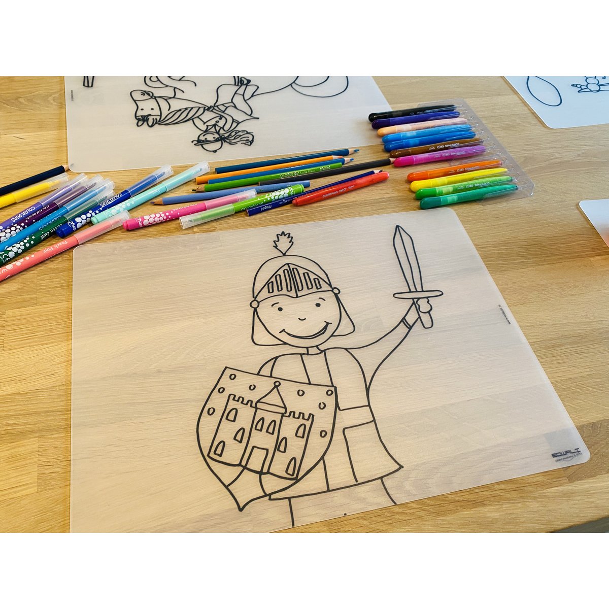 Herkleurbare placemat Ridder Lancelot