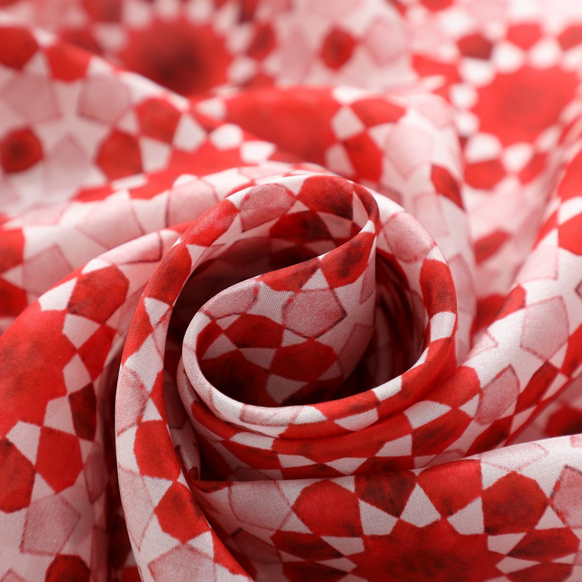 Moroccan Inspired Red Silk Scarf Najma