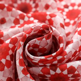 Moroccan Inspired Red Silk Scarf Najma