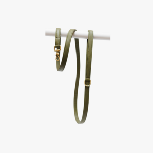 Dog leash with brass finish - Classic - Green