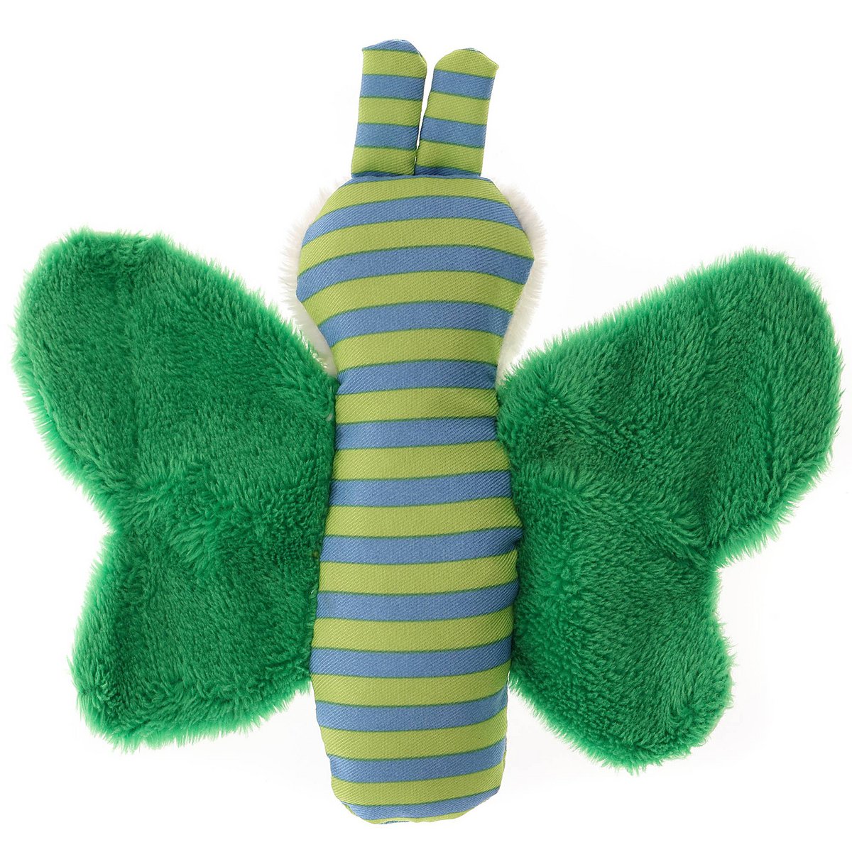 Butterfly green, red stars