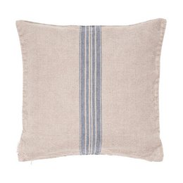 Linen cushion cover in blue, red, and black colors. Available in 40x40cm and 40x60cm sizes. Features a simple striped design.