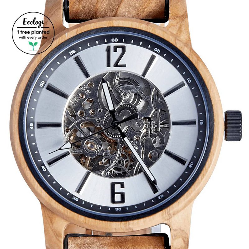 The Sycamore - Handmade Wood Vegan Mechanical Watch