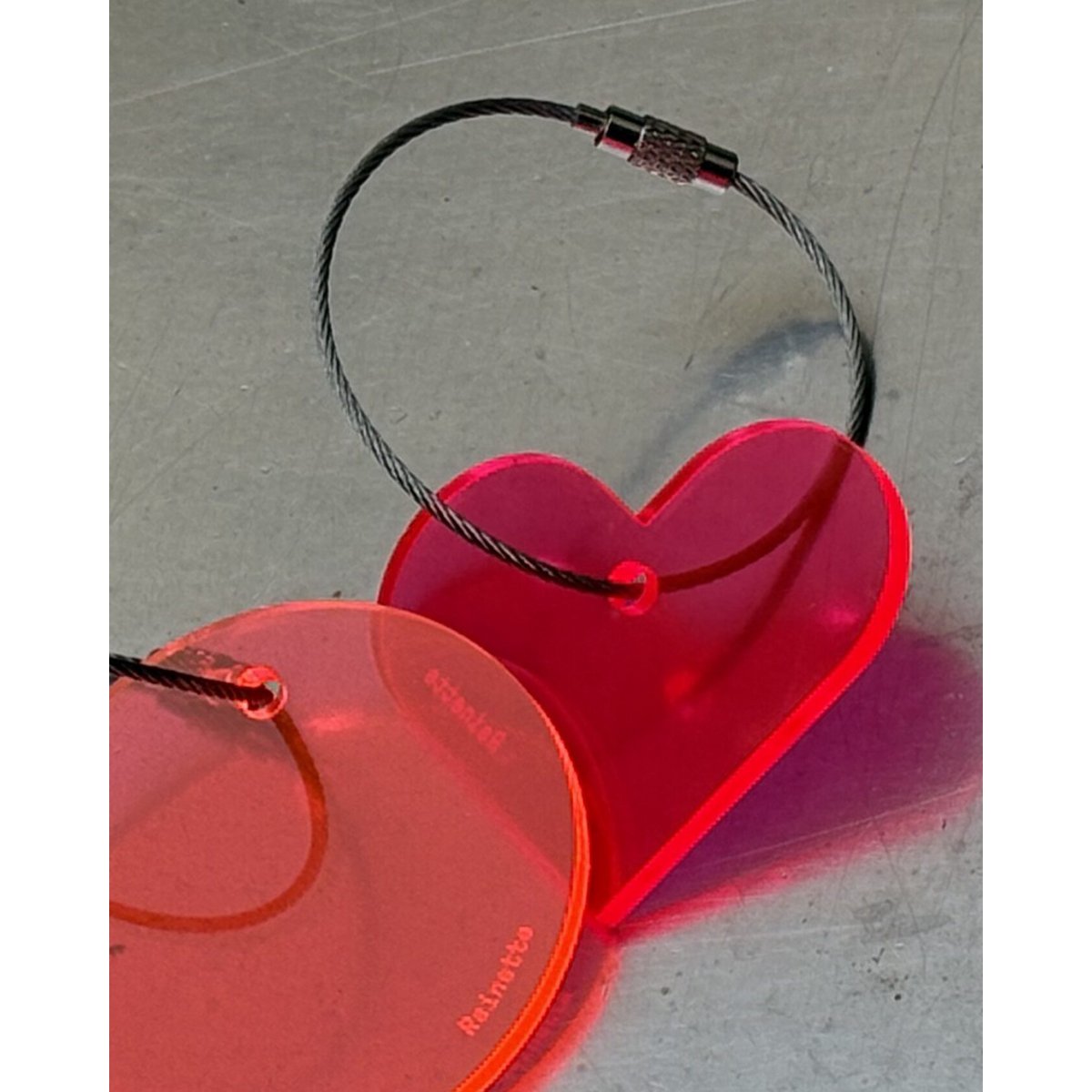 Fluorescent plexi key ring pack (12 pieces)