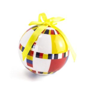 Christmas bauble, Mondriaan-Victory Boogie Woogie, unbreakable