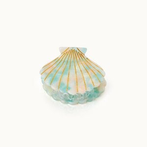Haarclip schelpvorm turquoise