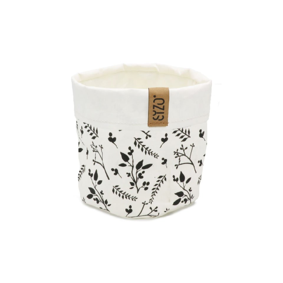 SIZO Washable Paper Bag Flower White with waterproof biodegradable liner
