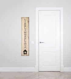 Quadro da parete LIEBLINGSPLATZ 25x120 cm – Quadro su tela con cornice decorazione moderna