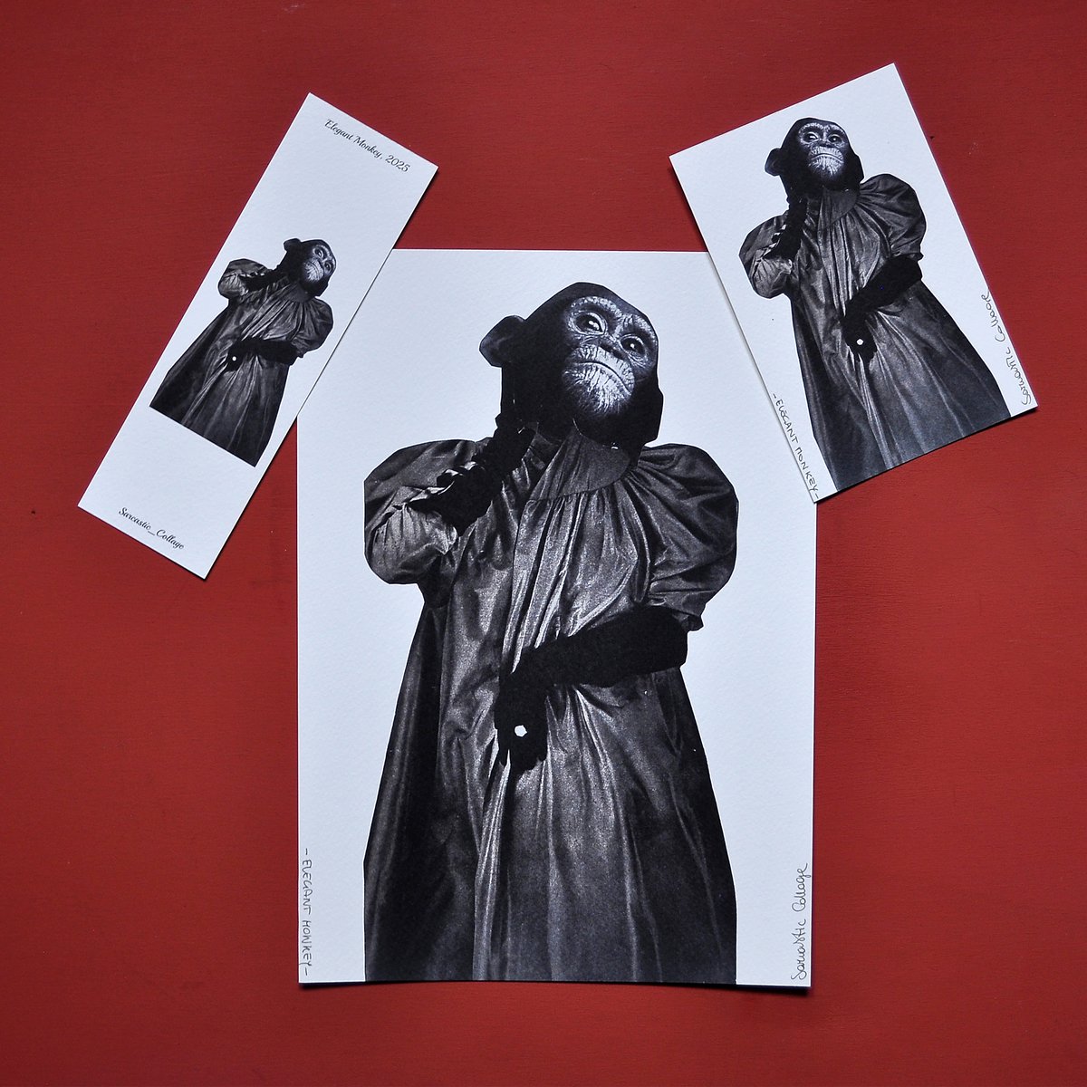 Surreal Collage Art Print Set – A4 Print + Postcard + Bookmark | Contemporary Gift Bundle