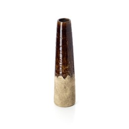 The Amber Cone Vase - Betonbrun - L