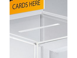 Promotional box Sigel transparent A5 21x36x21cm, including holder for pen and flyer