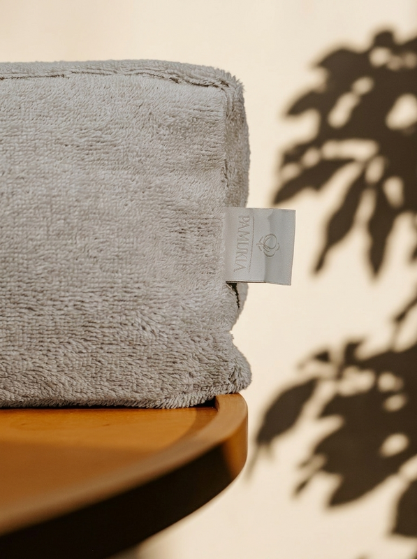 Pamukia GOTS Organic Cotton Terry Toiletry Bag 15 × 25 cm | Essence Collection