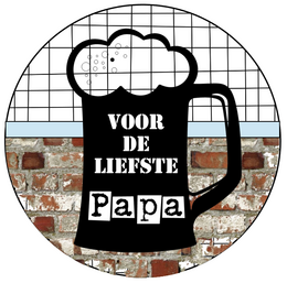 Knopföffner mit Text ;; Für den süßesten Vater '' schwarzes Glas.
