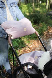 manguito de terciopelo impermeable (calentador de manos) - peluche, accesorios de cochecito de invierno