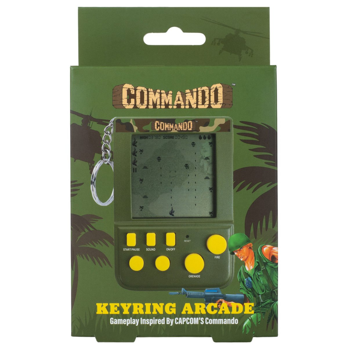 Commando - retro gaming keychain