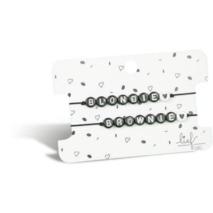 Bracelets Blondie & Brownie Black and white 2 pieces