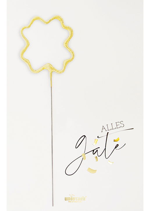 Alles Gute weiß Classic Wondercard