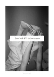 Poster with a black and white image of a person's hands and the text "some body's got to be brave enough and take a chance on the dark". This poster appears to be part of a collection of posters with various inspirational or motivational messages.