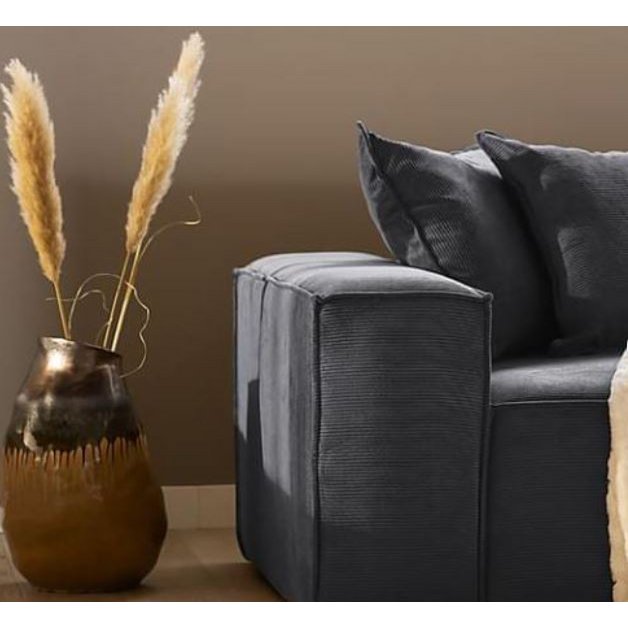 Van Morris 4-seater, Concrete Grey, Exclusive Corduroy from the Belgium company BRUTEX